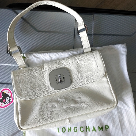 Longchamp White Patent Leather Shoulder Bag - Picture 16 of 16